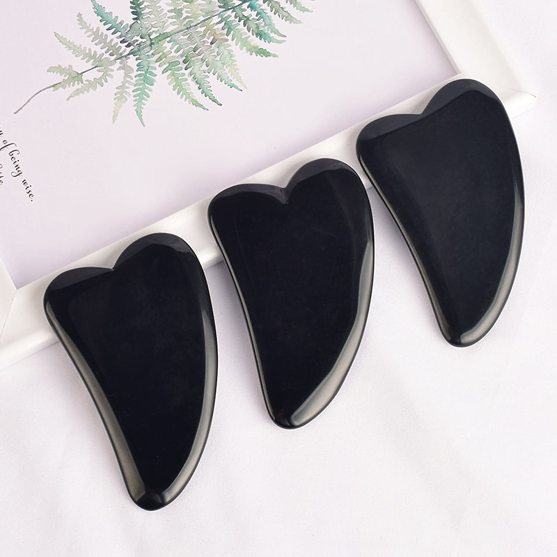 Black Obsidian jade gua sha Black Obsidian jade gua sha