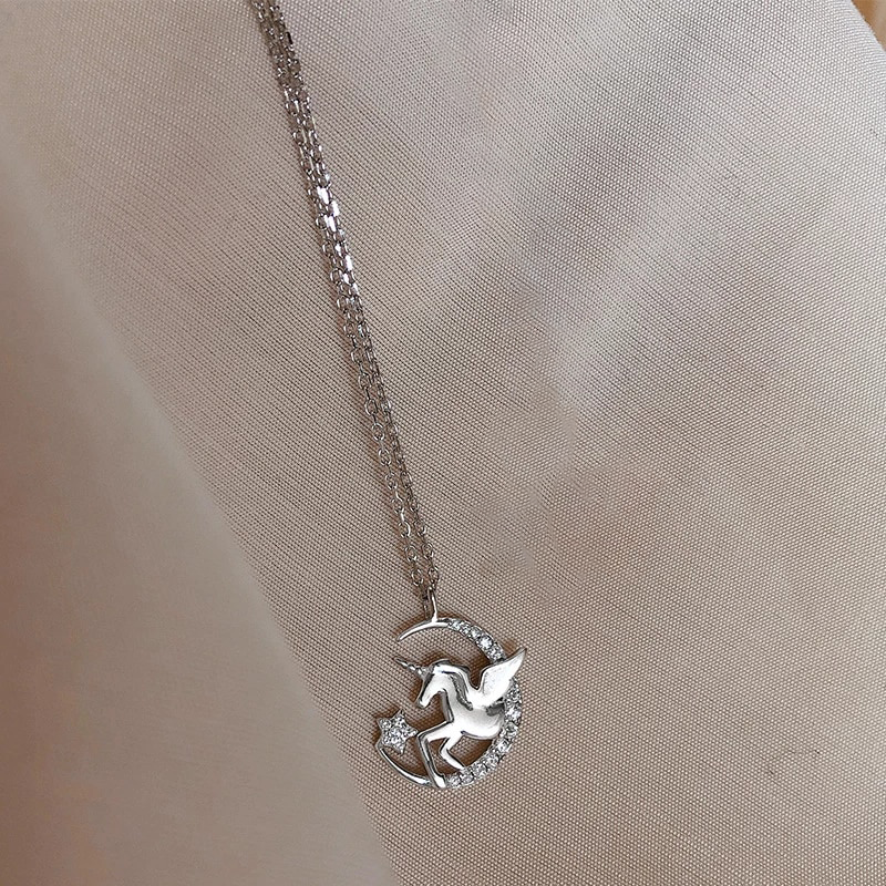 Sterling Silver Unicorn Necklace Sterling Silver Unicorn Necklace