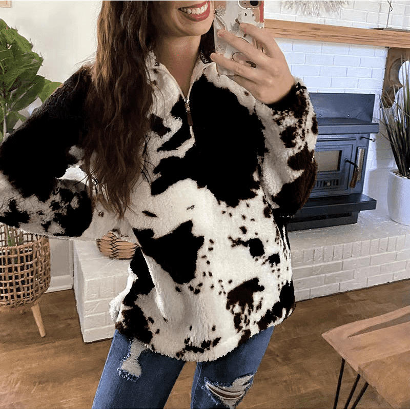 Cow Print Pullover Cow Print Pullover