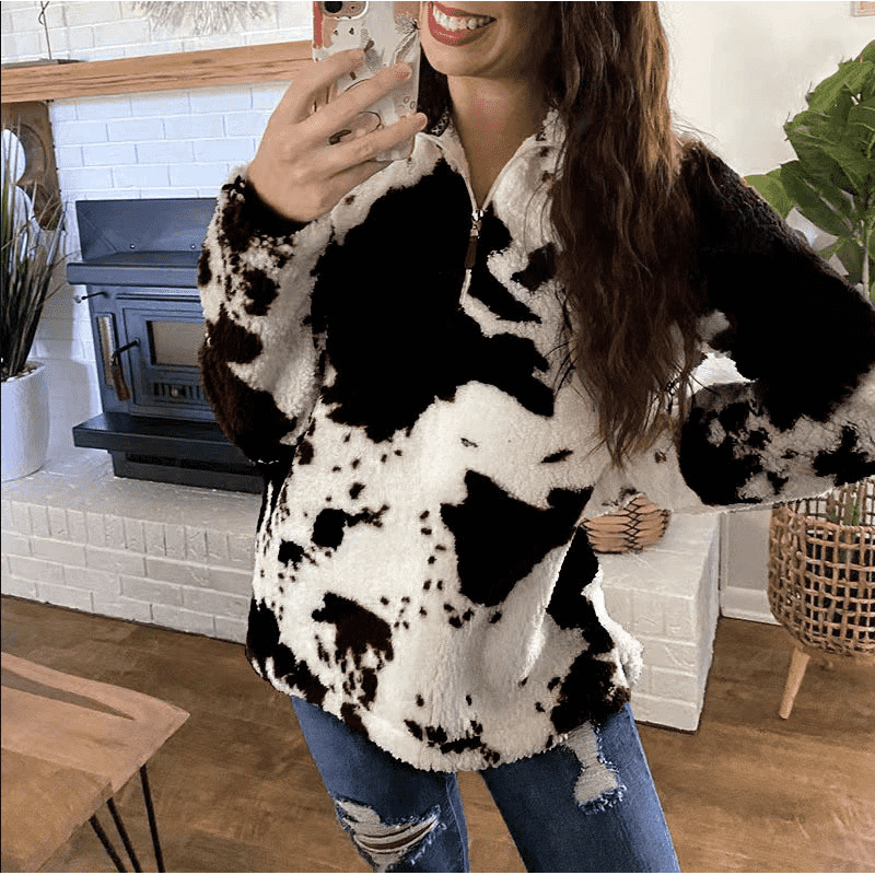 Cow Print Pullover Cow Print Pullover