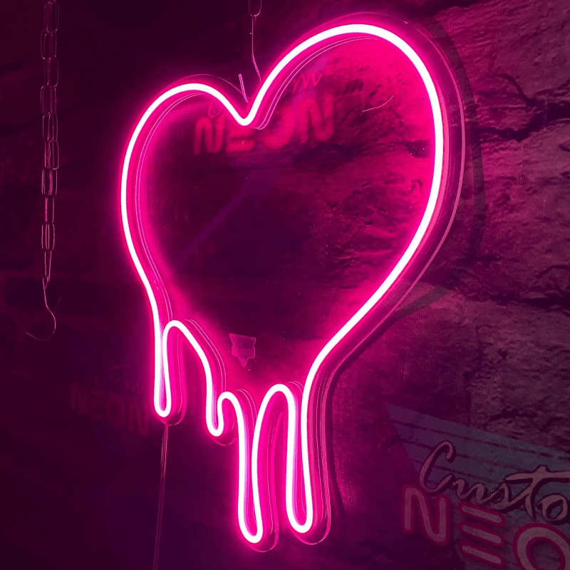 Melting Heart Neon Sign Melting Heart Neon Sign