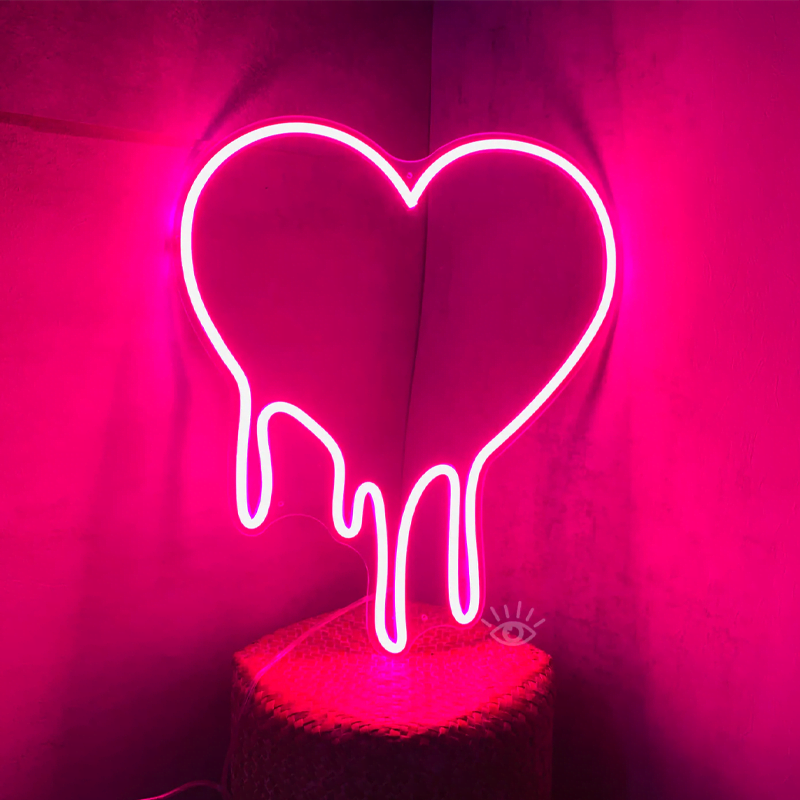 Melting Heart Neon Sign Melting Heart Neon Sign