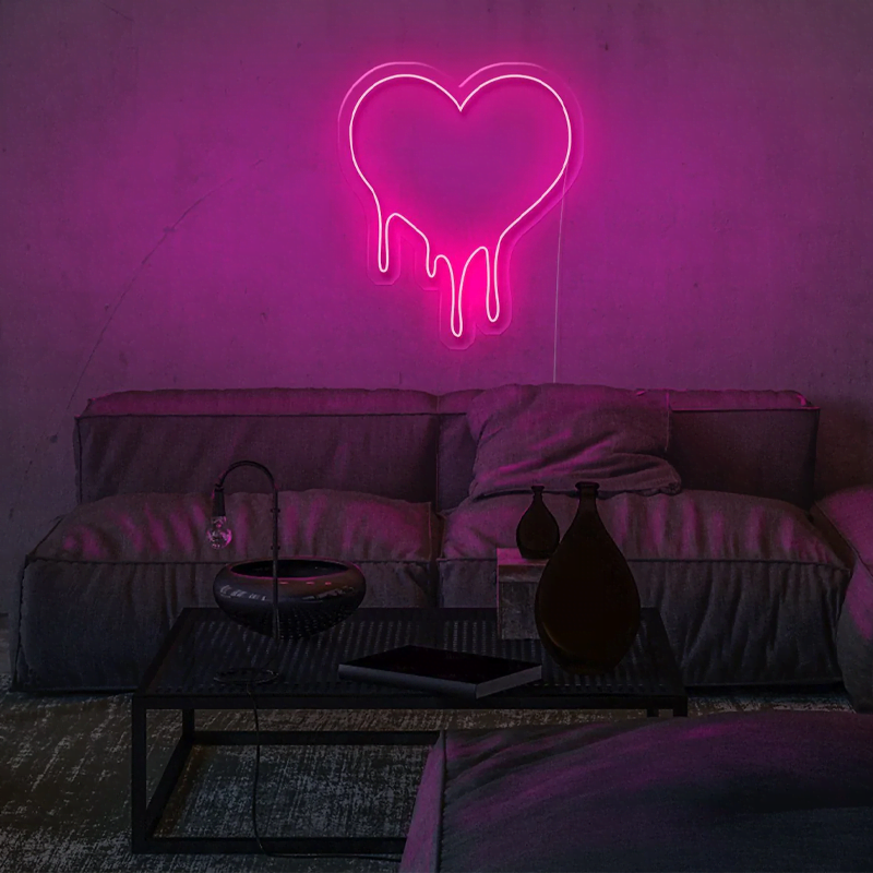 Melting Heart Neon Sign Melting Heart Neon Sign