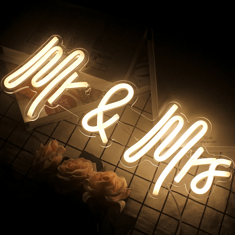 Mr. And Mrs. neon sign Mr. And Mrs. neon sign