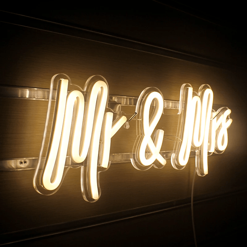 Mr. And Mrs. neon sign Mr. And Mrs. neon sign