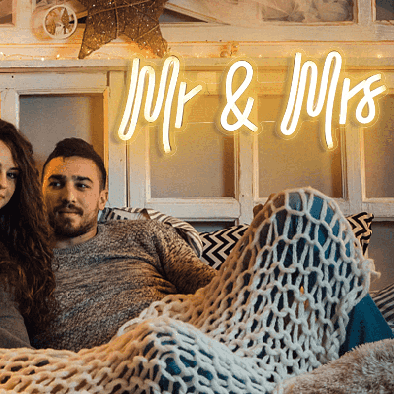 Mr. And Mrs. neon sign Mr. And Mrs. neon sign