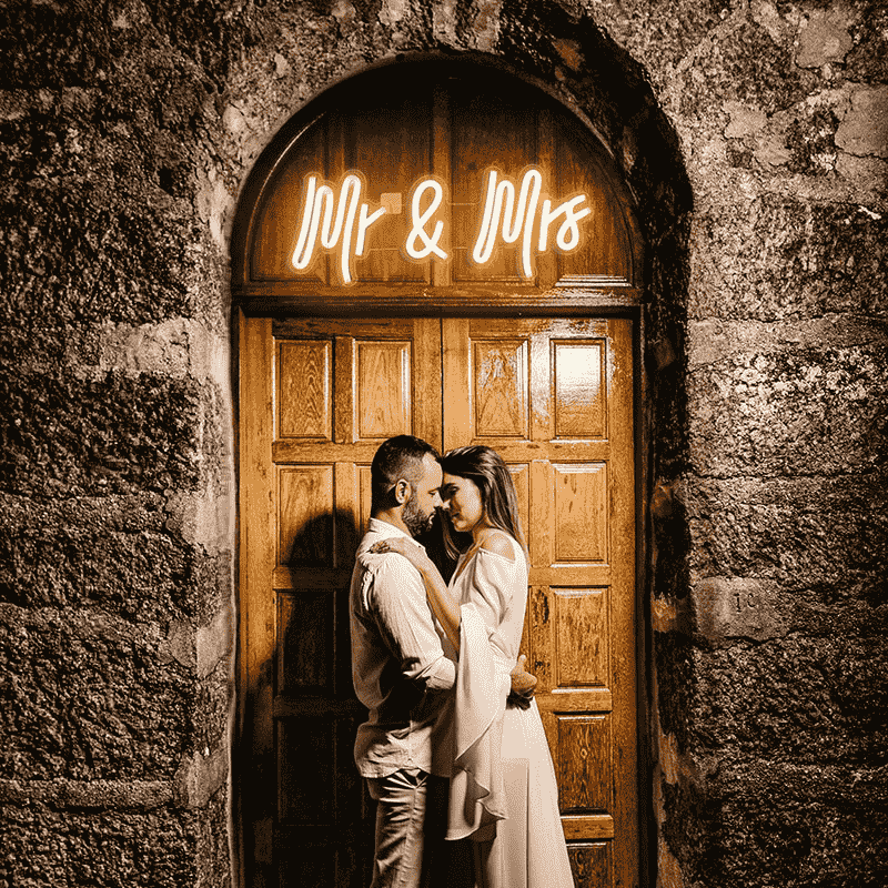 Mr. And Mrs. neon sign Mr. And Mrs. neon sign