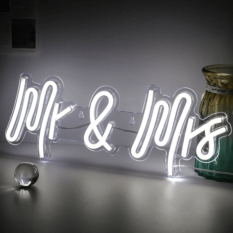 Mr. And Mrs. neon sign Mr. And Mrs. neon sign