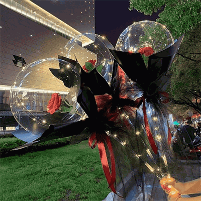 Led Luminous Balloon Rose Bouquet