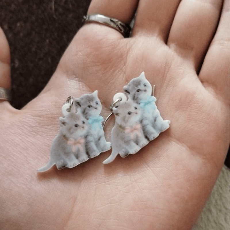 Cat Kitten Earrings Cat Kitten Earrings