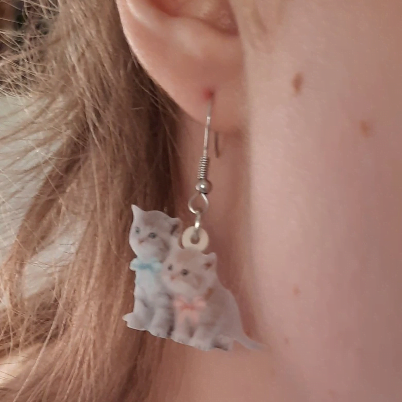 Cat Kitten Earrings Cat Kitten Earrings