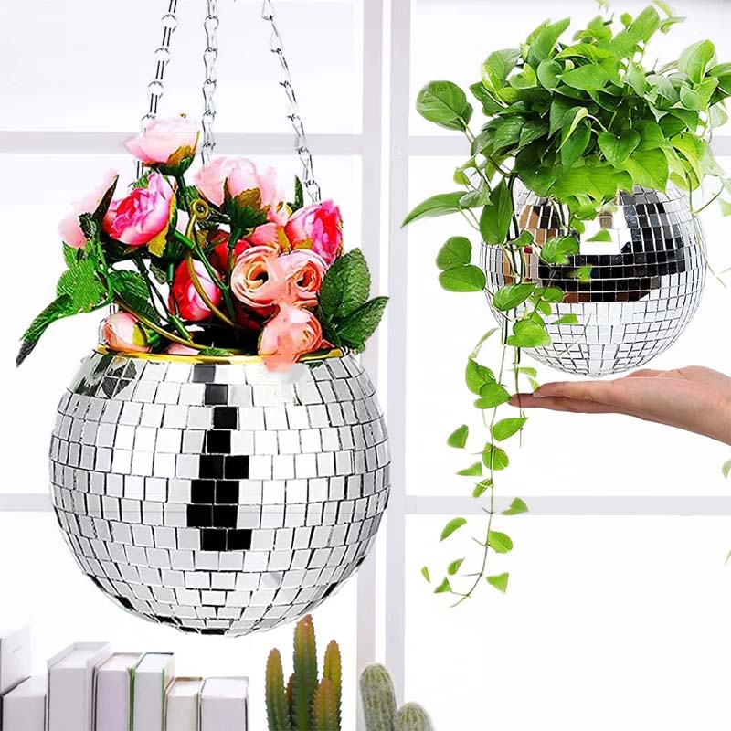Disco Ball Planter Pot Disco Ball Planter Pot