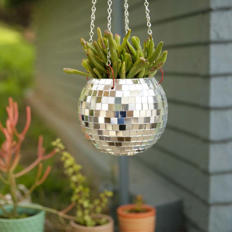 Disco Ball Planter Pot Disco Ball Planter Pot