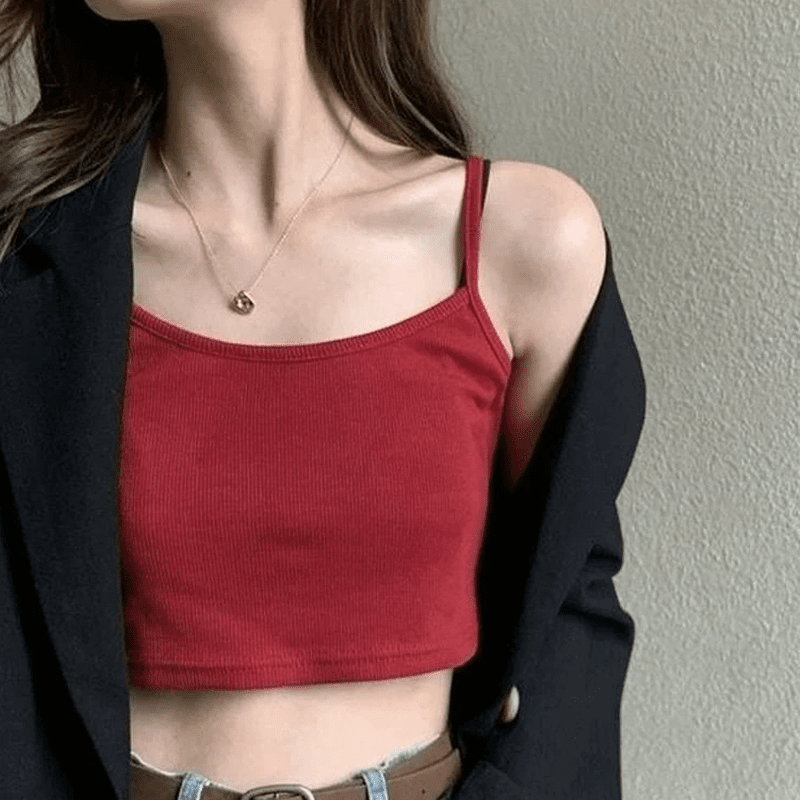 Red Spaghetti Strap Tank Top Red Spaghetti Strap Tank Top