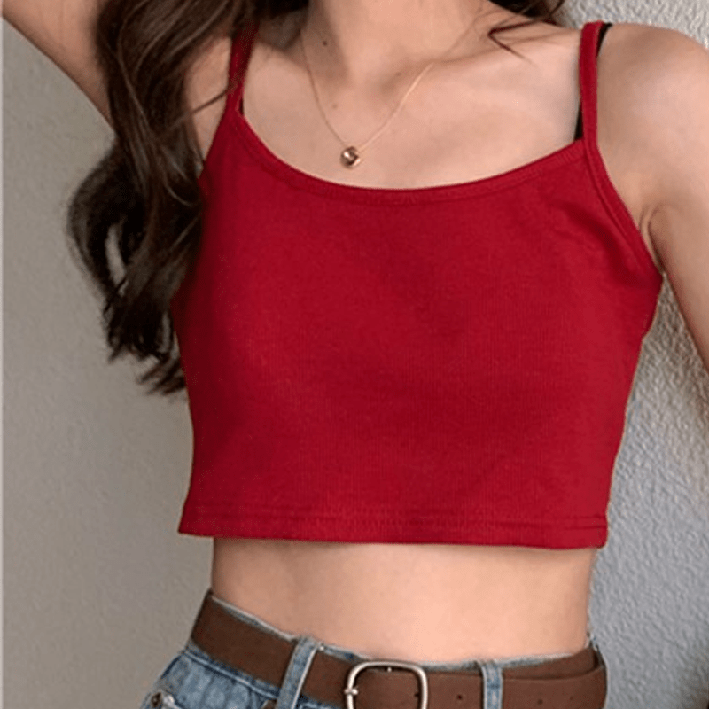 Red Spaghetti Strap Tank Top Red Spaghetti Strap Tank Top