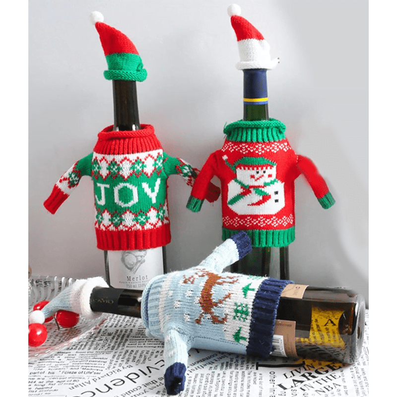 Christmas Wine Bottle Sweater Christmas Wine Bottle Sweater