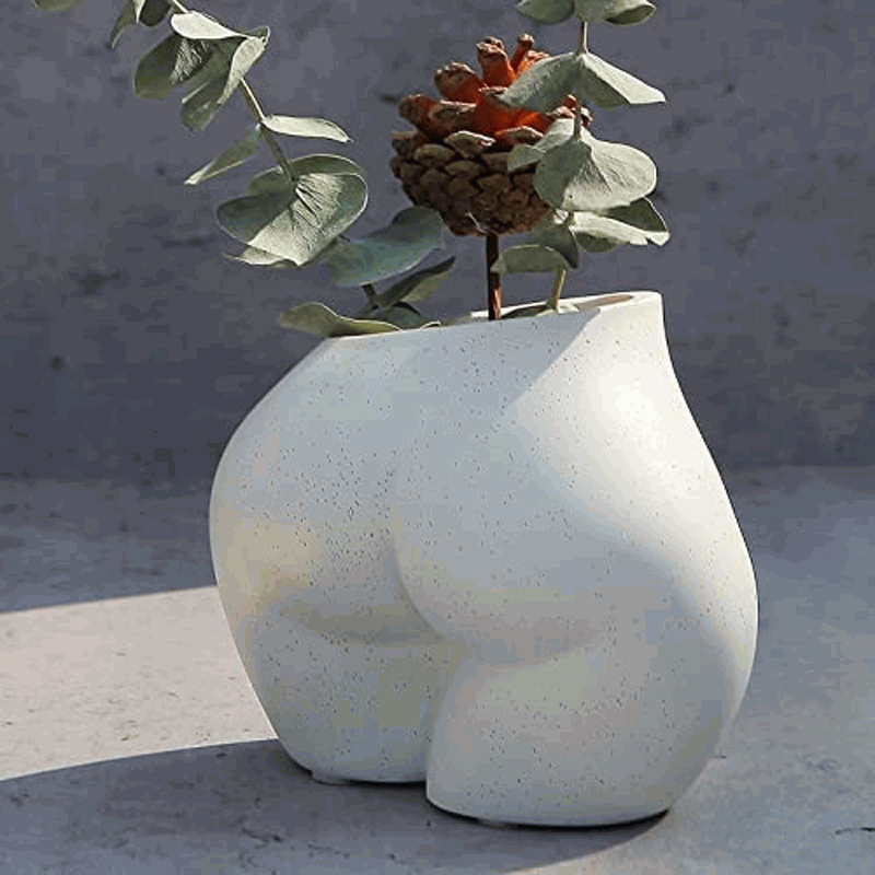 Female Body Plant Flower Pot Female Body Plant Flower Pot