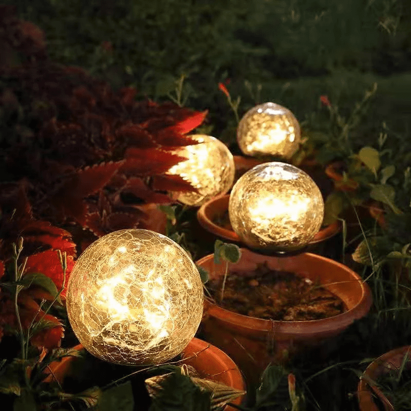 Solar Crackle Ball Lights Solar Crackle Ball Lights