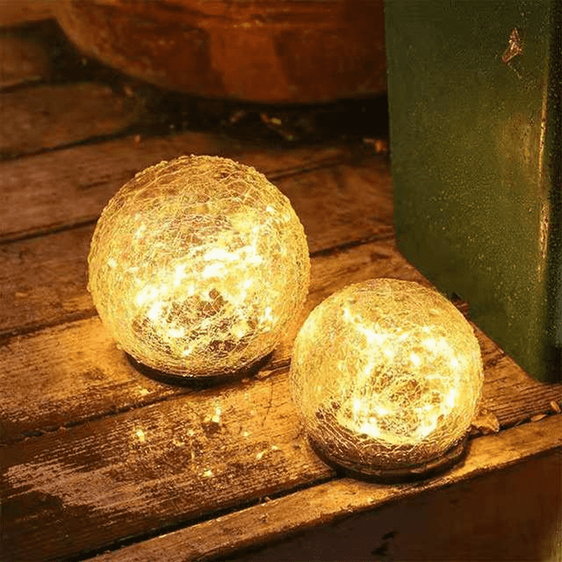 Solar Crackle Ball Lights Solar Crackle Ball Lights