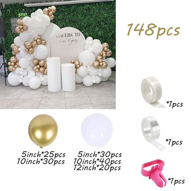 Gold and White Balloon Arch Gold and White Balloon Arch