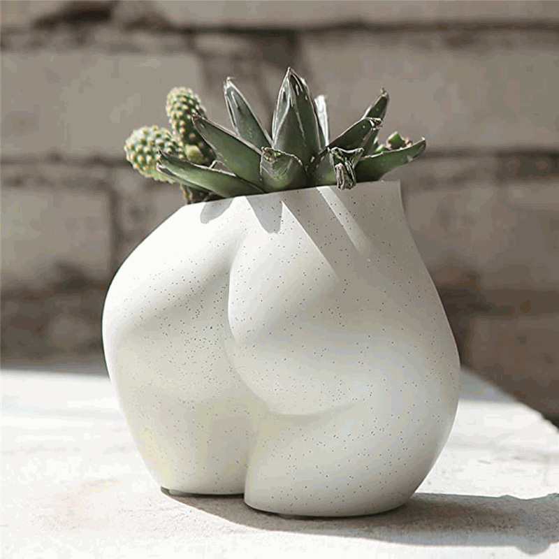 Female Body Plant Flower Pot Female Body Plant Flower Pot